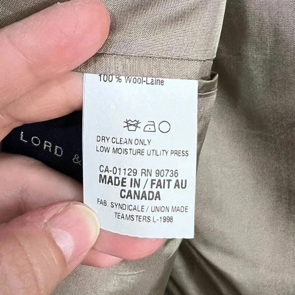 LAUREN RALPH LAUREN Men's Suit Olive Blazer Super 100's Pure New Wool Size 38R - Picture 11 of 15